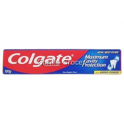 Colgate Maximum Cavity Protection Great Regular Flavour - 100g Colgate Maximum Cavity Protection Great Regular Flavour - 100g